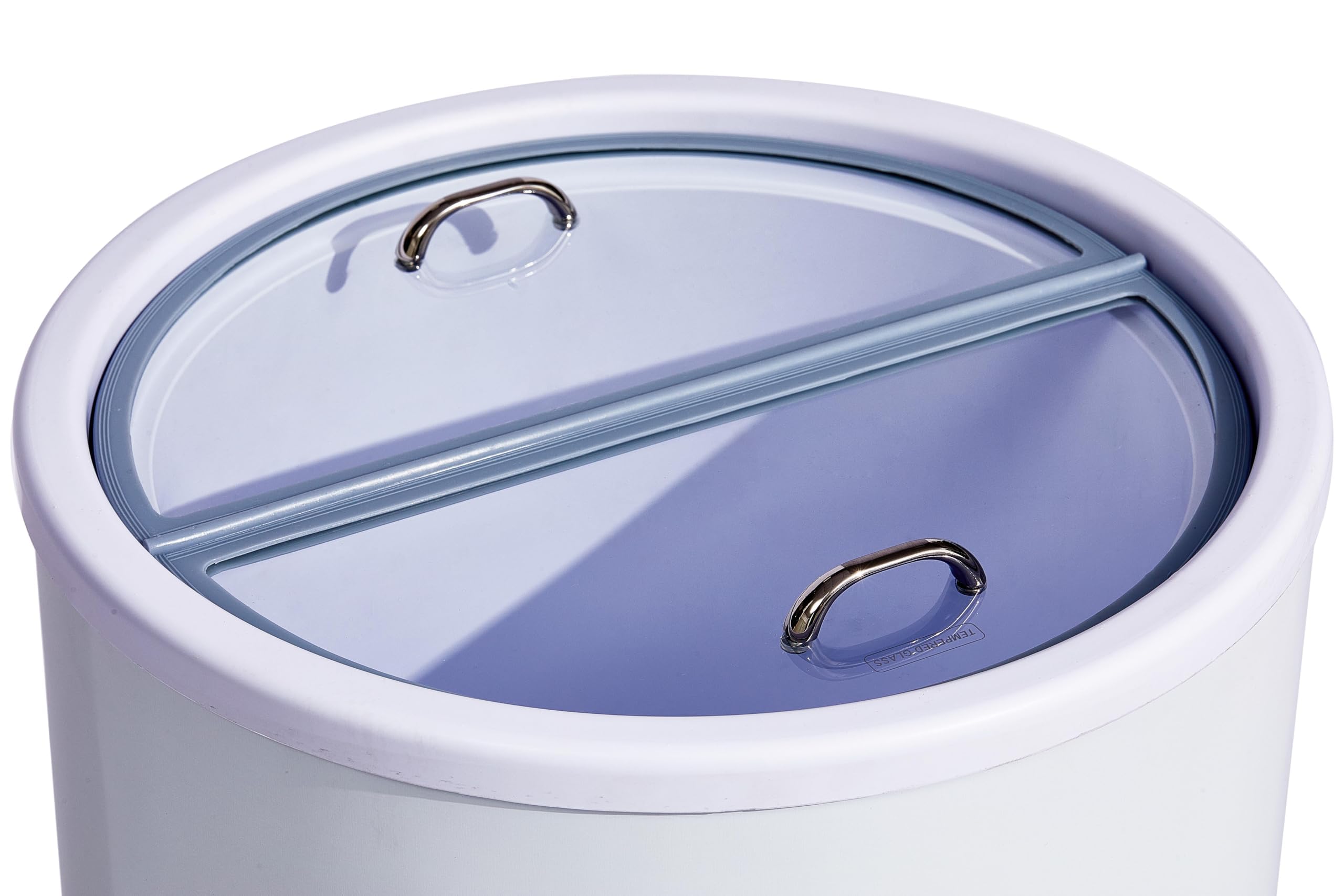 METRO Professional Party-Cooler/frigo bibite su ruote, HCR40, plastica/vetro temperato, Ø 44.2 x 74.5 cm, 34 L, con 4 ruote, ideale per lattine, bianco