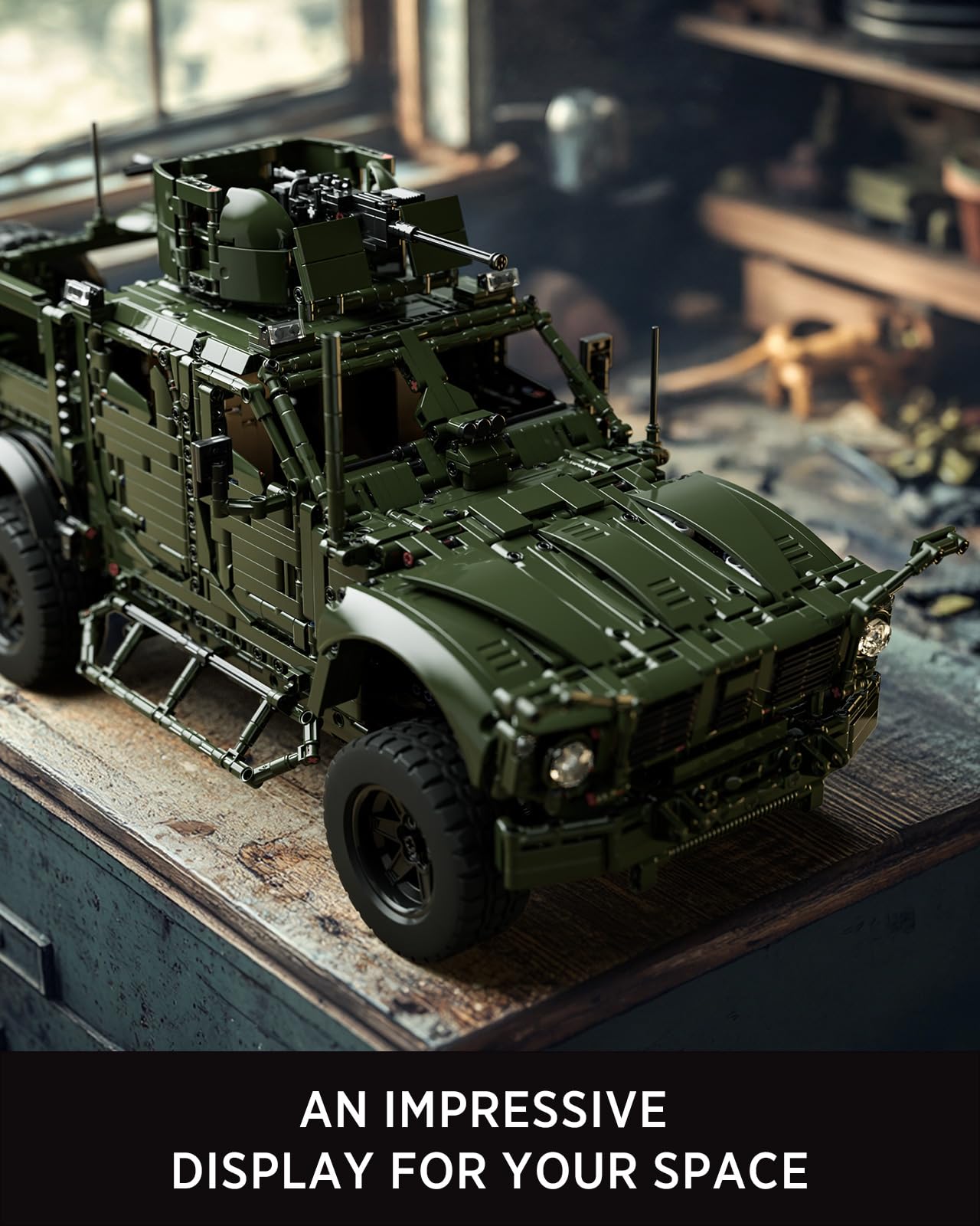 Nifeliz M-ATV Set di Costruzioni di Auto Militare per Adulti, Modellino di Veicolo Tattico Blindato da Costruire, Collezionabile Militare per Appassionati di Militaria (3.489 pezzi, NF10341)