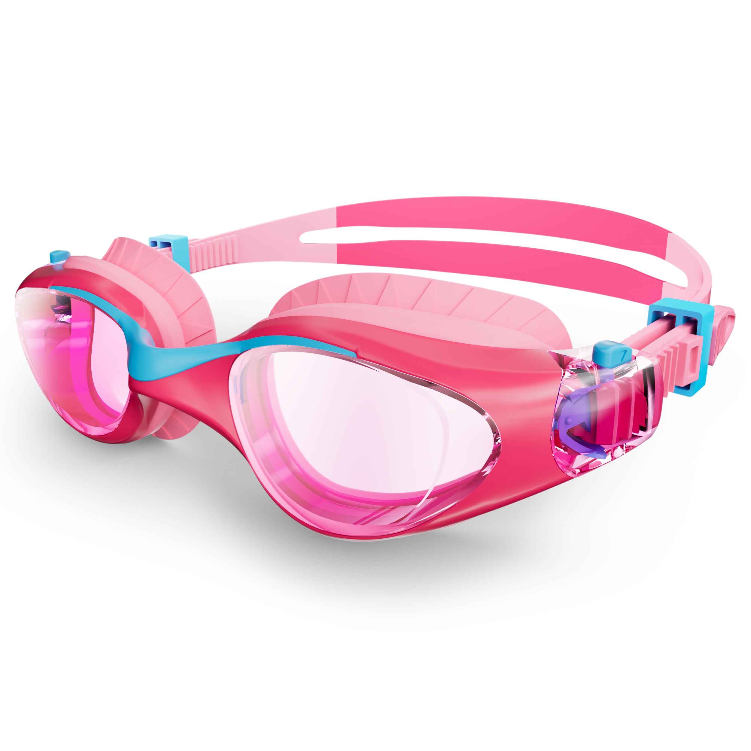 HIGAHY Swim Goggles for Kids 6-14, Anti-Fog UV Protection Clear Swimming Goggles, Leakproof Pool Swim Goggles for Boys Girls