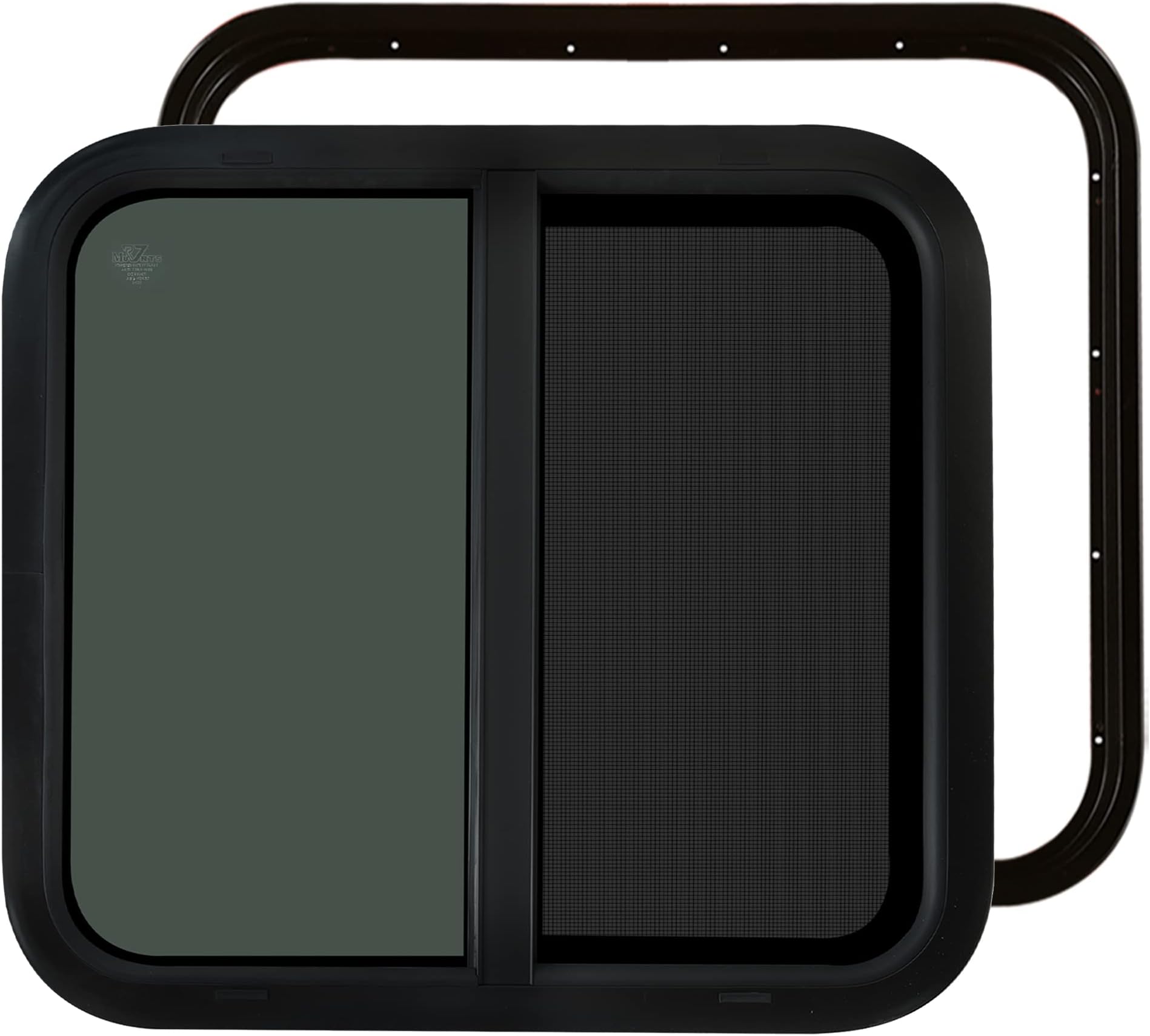 RV Murts Replacement RV Windows, 24" W x 22" H DOT Certification Qualified Horizontal Slide RV Windows for Replacement, Blast&Leaking Resistant Windows for Jayco Jay RV 1-3/4’’ Wall Thickness.