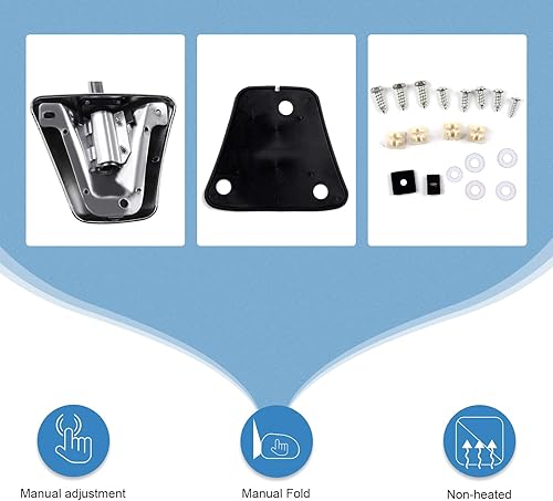 Miniatura 4 de ECCPP Juego de pares para Chevy/Chevy GMC Jimmy Suburban C10 20 30/C/K1500 2500 3500/C15 25 35 manuales de montaje inoxidable plegables cromados