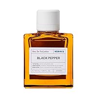 KORRES BLACK PEPPER Eau De Toilette per uomo, fragranza fresca e speziata con note agrumate e legnose