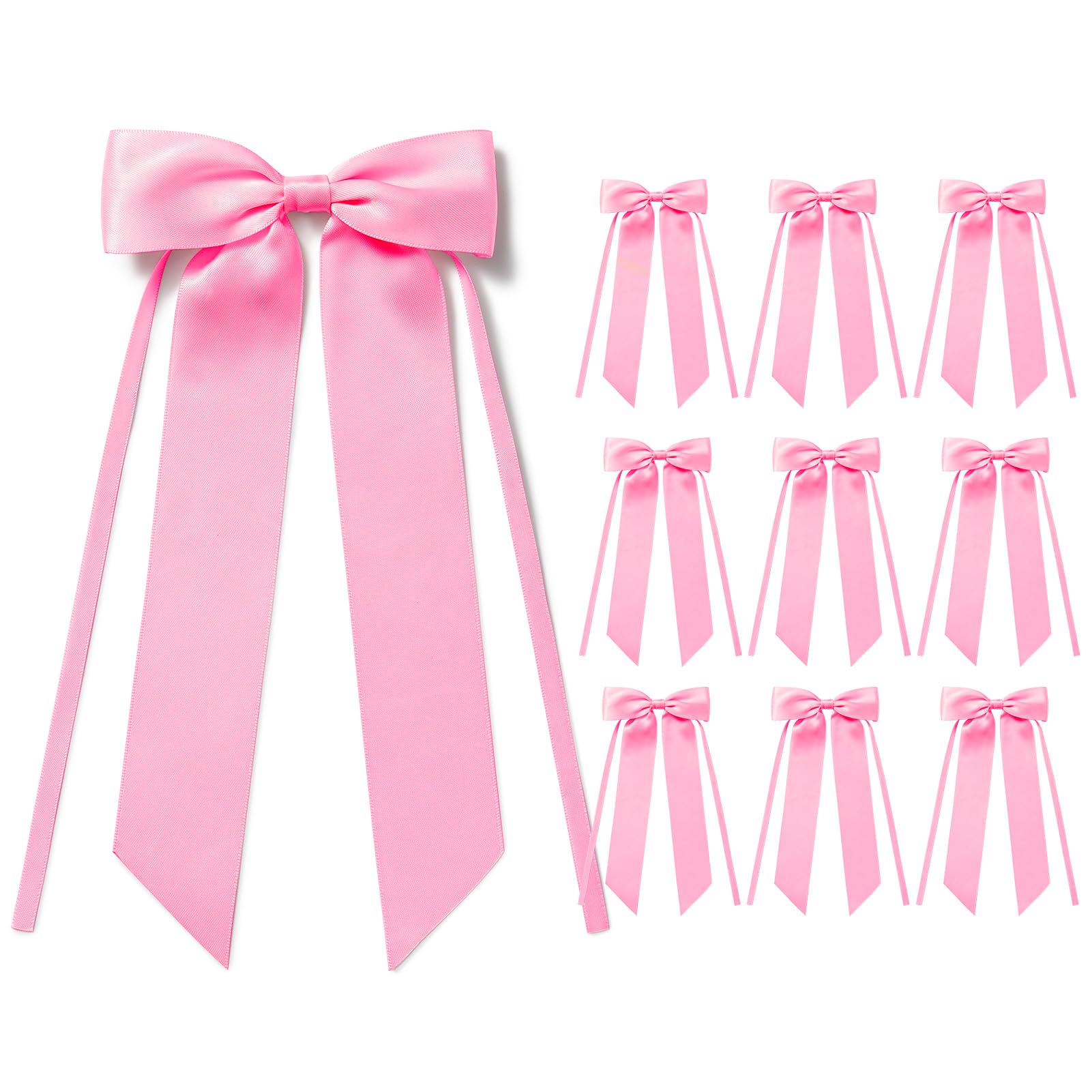 MORSUNBELA Schleifen Deko Hochzeit Schleife Kommunion Geschenkschleife für Geburtstag Weihnachten Girlande Geschenke,10 Stück,12 x 25 cm