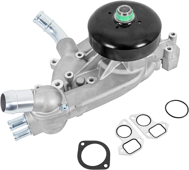 Bomba d’água do motor AW5104 em alumínio AUTOSTARSHIP com termostato para V8 4.8/5.3/6.0L – Kit com juntas