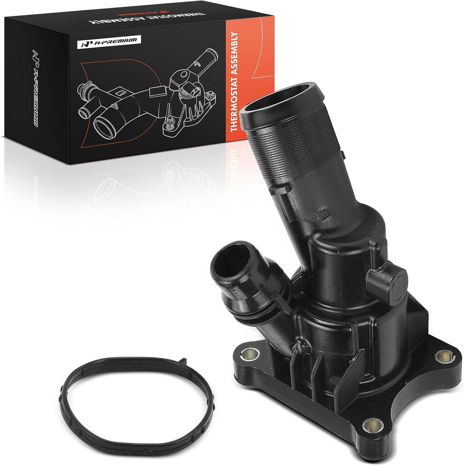 A-Premium Engine Coolant Thermostat Housing Assembly with Seal Compatible with Volvo XC60, XC90, S60, XC40, XC70, S80, S90, V60, S60/V60 Cross Country, V90/V90 Cross Country