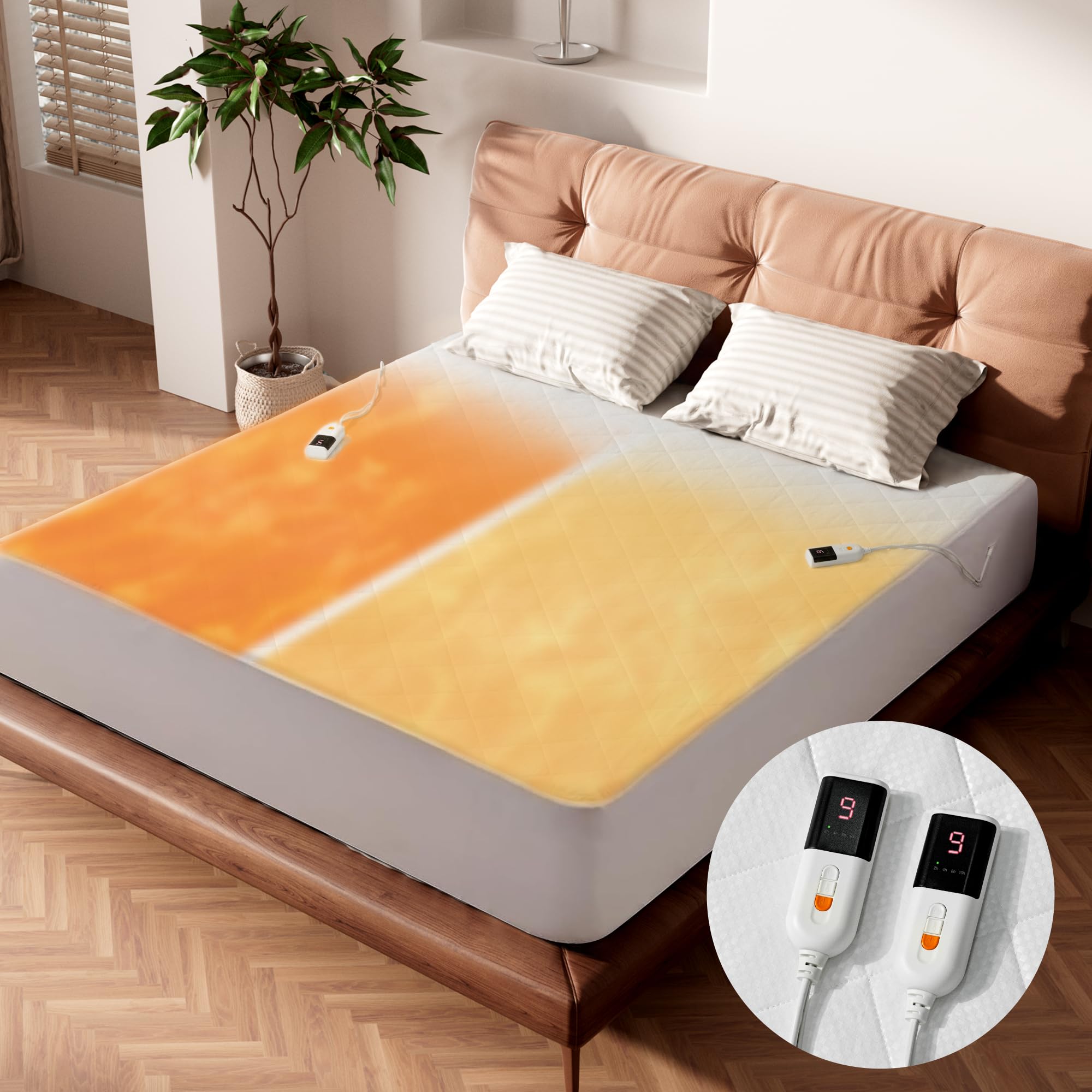 GOTCOZY Electric Blanket Super King Size-Dual Controls Heated Underblanket