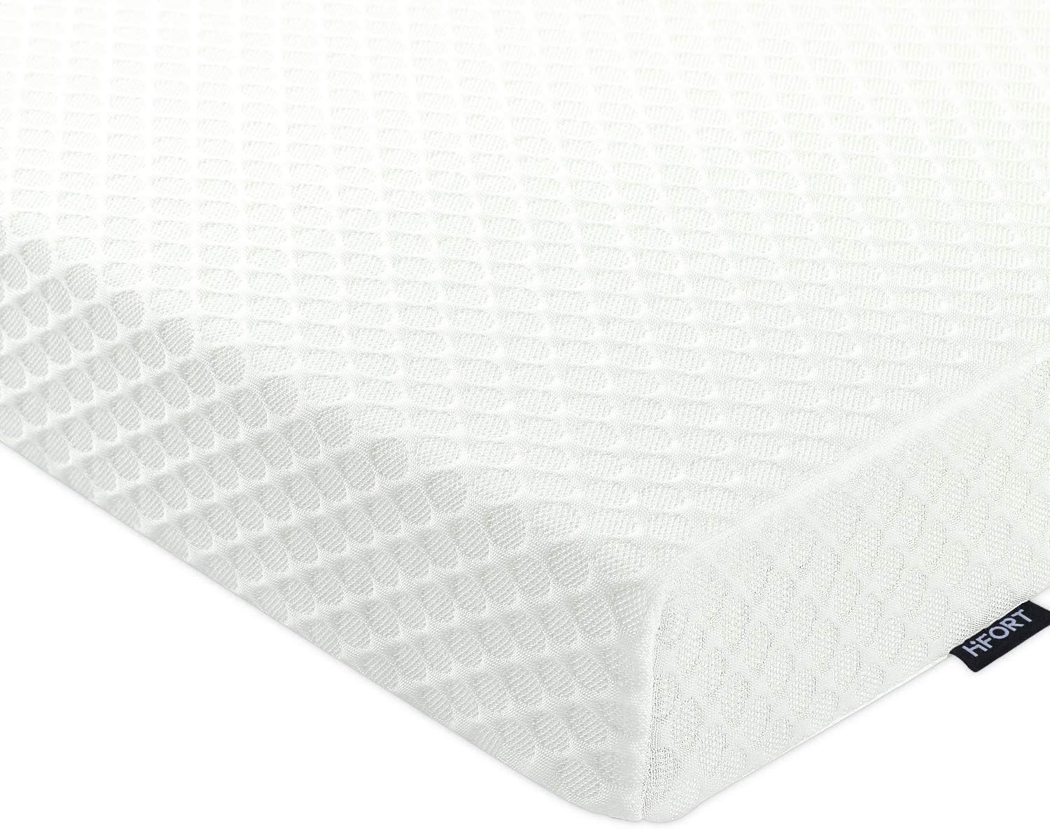 HIFORT Twin Size Mattress 8 Inch Medium Firm Pocket Coil Spring Tight Top Bamboo Fabric 108-night Trial 39x75 Inch, Colchones Twin Single Bunk Bed Loft Trundle Mattress