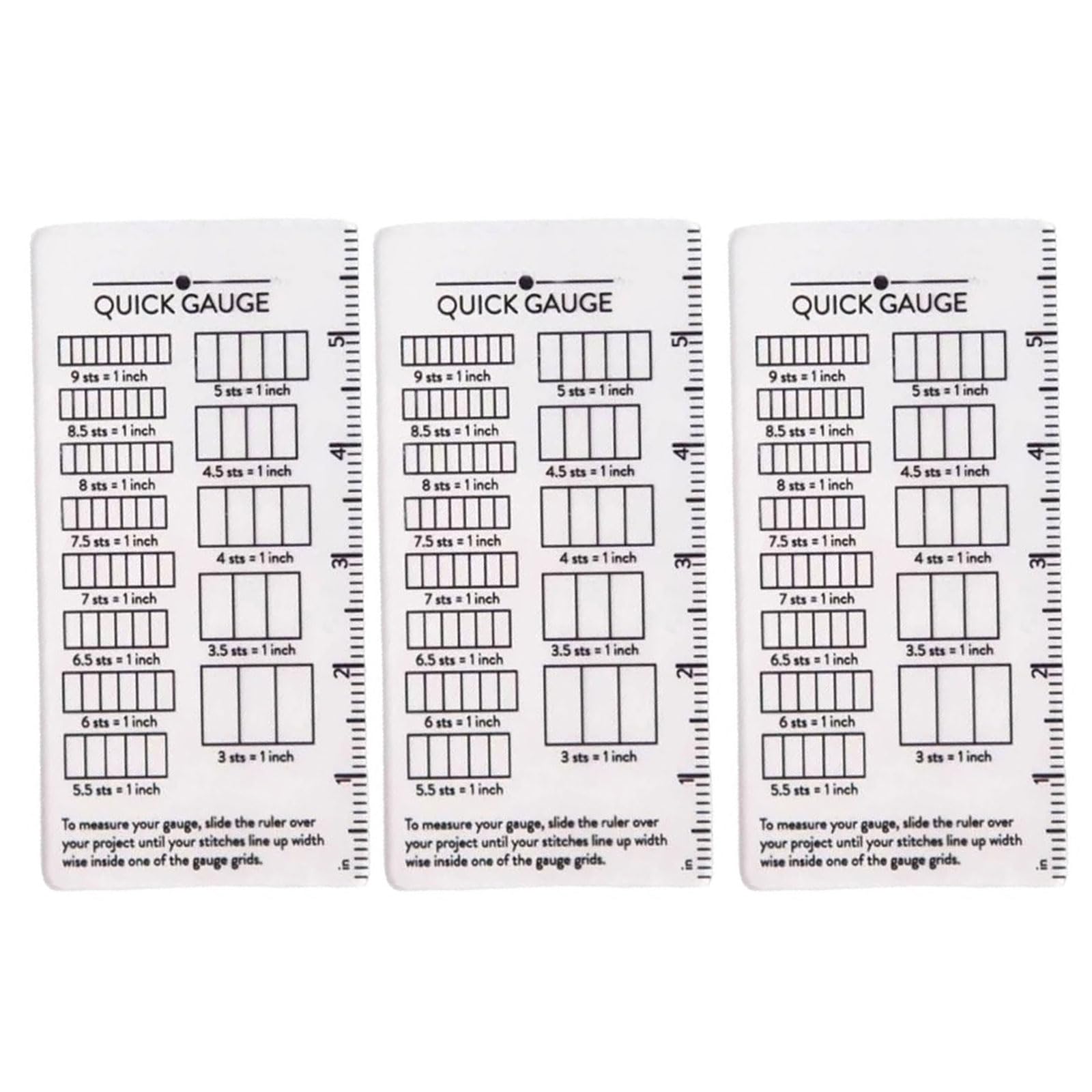 Multipurpose Knitting Gauge Clear Grids Stitching Measuring Tool for and Crochet Artists Knitting Gauge Ruler
