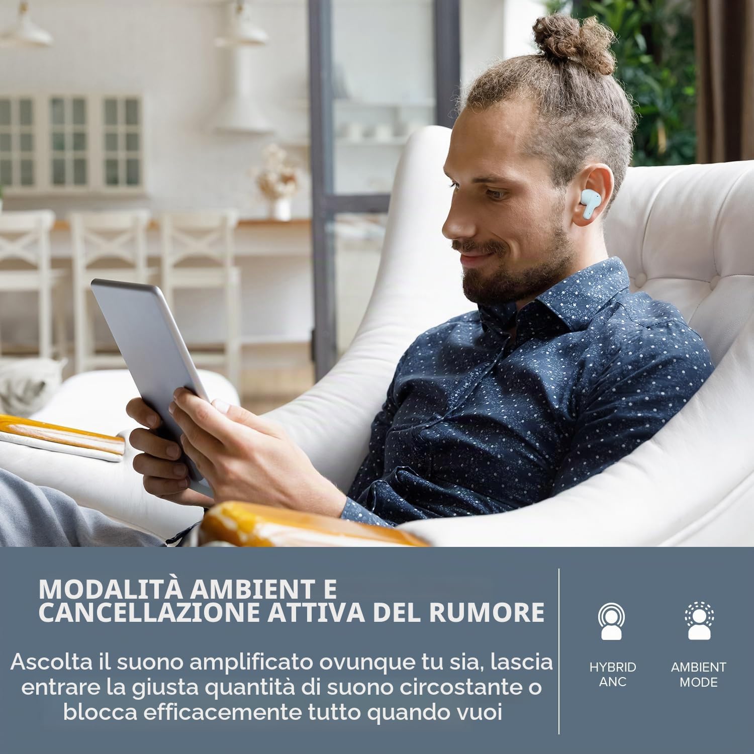 CREATIVE Zen Air Pro (Nero) Cuffie True Wireless con Riduzione Attiva del Rumore, Modalità Ambiente, LE Audio, Bluetooth 5.3, IPX5, Fino a 33 Ore di Autonomia della Batteria