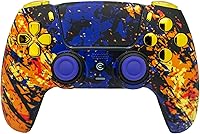 Vista 52 de Custom Wireless Controller Compatible with PS5 - Multiple Designs Available (Gold Chrome)