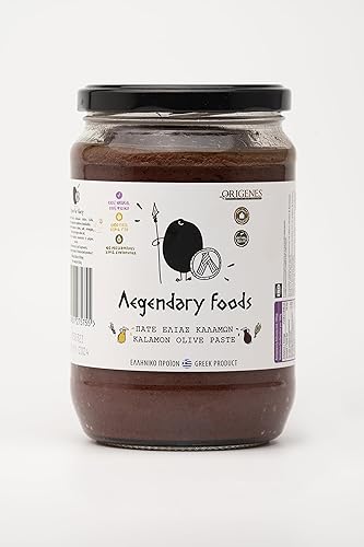 Miniatura 5 de Paquete de 3 variedades de pasta de aceituna, paquete de 2 unidades de aceitunas Kalamon totalmente rasgadas, 1 paquete de pasta de aceituna verde