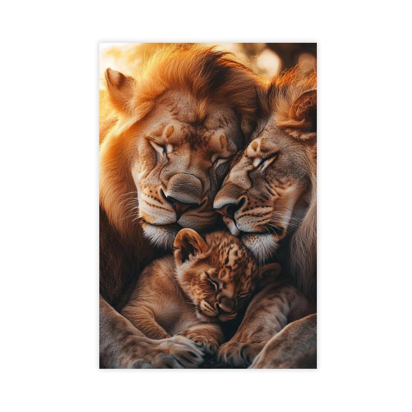 Heartwarming Lion Pride Poster Canvas Poster for Dorm Room Decor Gift