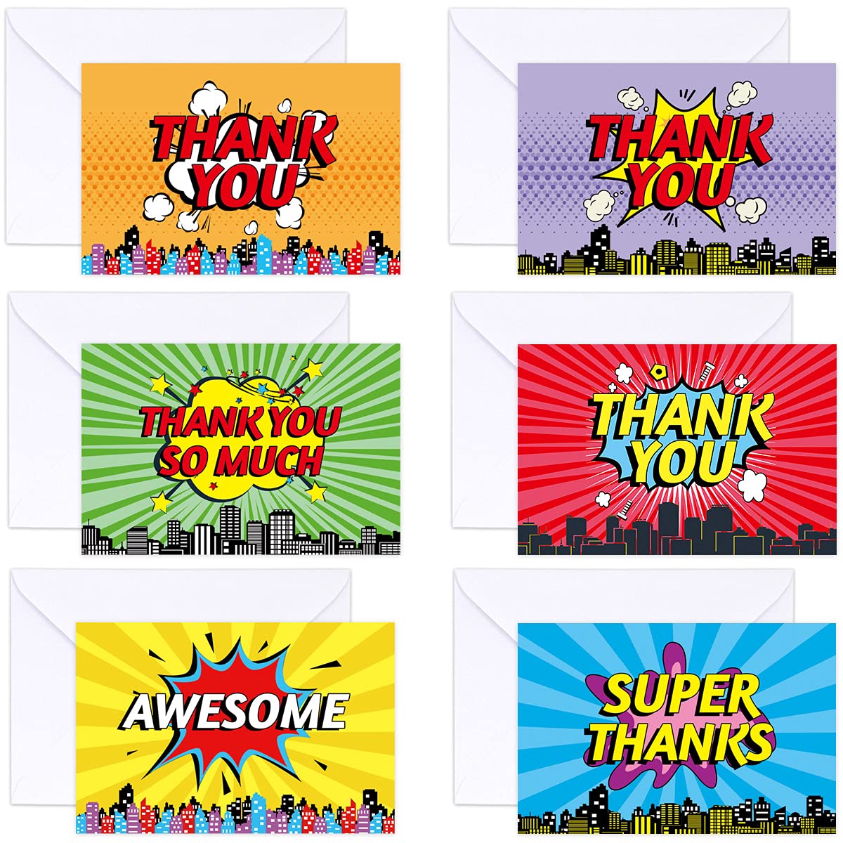 Amazon.com : Kid Thank You Cards 36 Thank You Notes Greeting Cards With  Envelopes For Friends Family Wedding Business Gift Cards Birthday : Office  Products