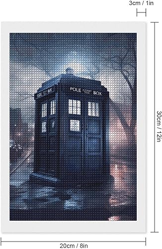 Miniatura 2 de Doctor Dr Who - Caja de policía para ratones, kit de pintura de diamantes para bricolaje, arte cuadrado de taladro completo para decoración de pared