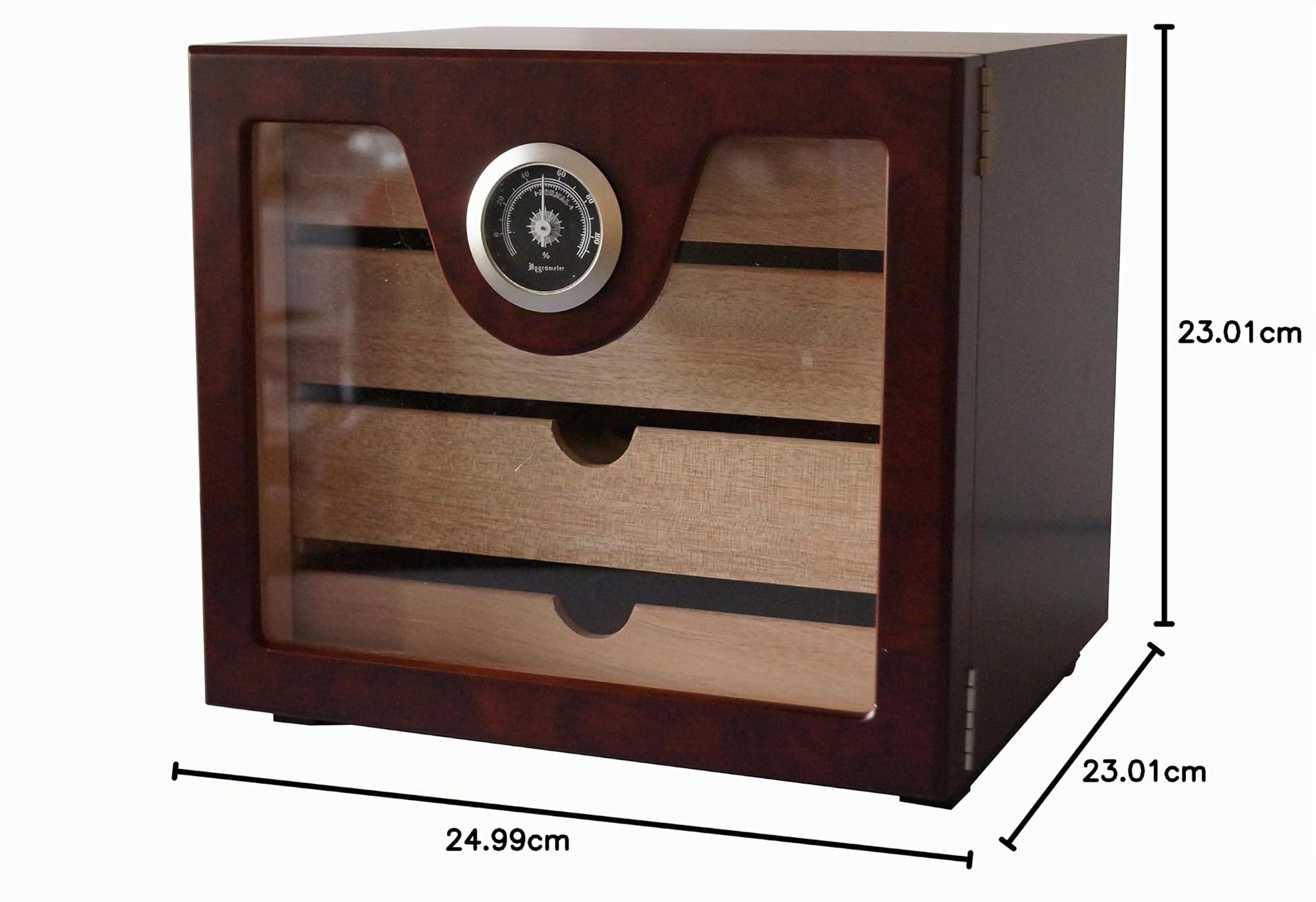 GERMANUS Humidor Armadietto contenitore per sigari marrone