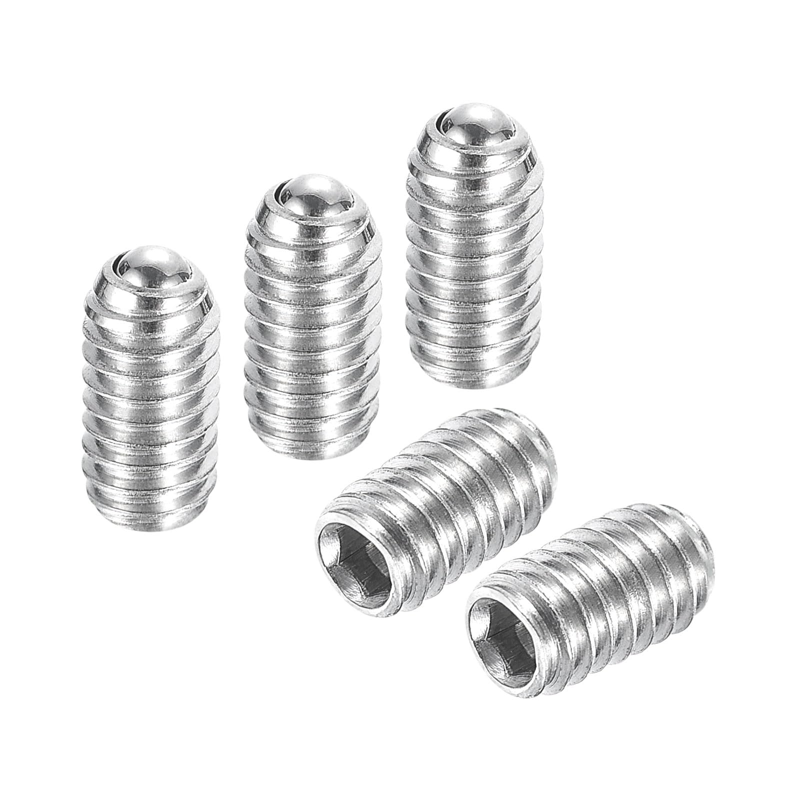 uxcell Ball Point Set Screws, M3 x 6mm 304 Stainless Steel Metric Spring Hex Socket Screw 10pcs