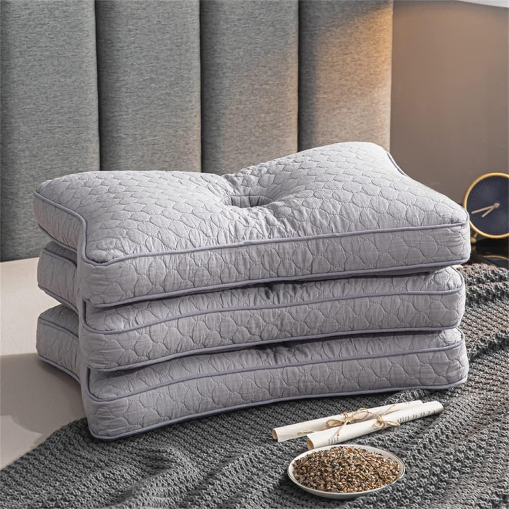 Pillow with Ear Hole,Organic Buckwheat Pillow for Sleeping, for CNH and Ear Piercing Ear Pain Ear Inflammation Pressure Sores,Pink