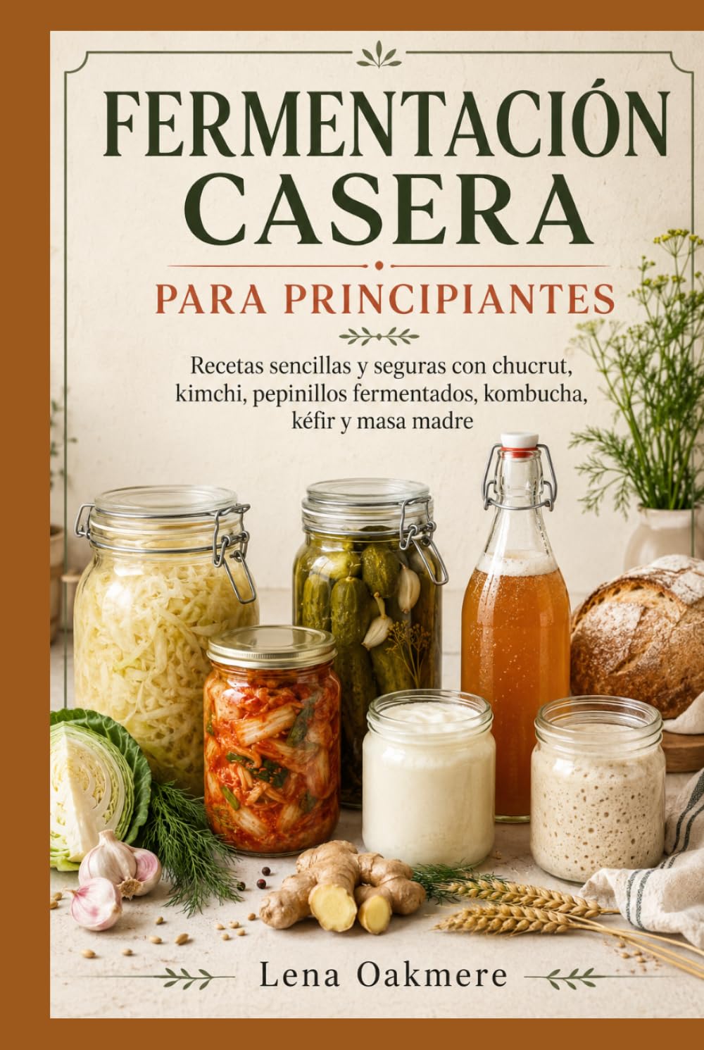 FERMENTACIÓN CASERA PARA PRINCIPIANTES: Recetas sencillas y seguras con chucrut, kimchi, pepinillos fermentados, kombucha, kéfir y masa madre