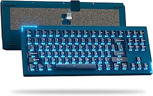 SK87 75% Wireless Gaming Keyboard QMK/VIA, Full Aluminum Transparent