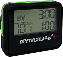 Gymboss Plus Interval Timer e Cronômetro - Revestimento macio preto/verde