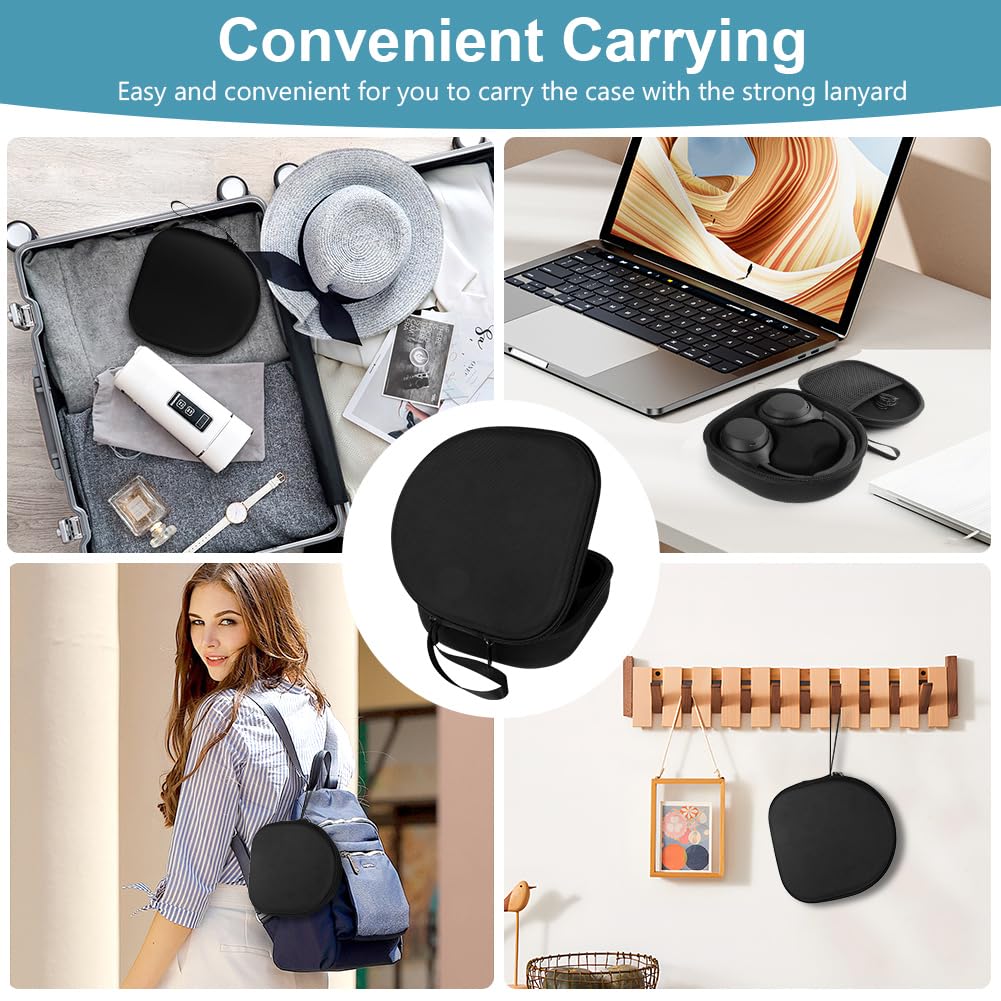 Ainiv Czarny Etui Kompatybilny ze Słuchawkami Bezprzewodowymi z Redukcją Szumów Sony WH-CH700/710/720N WH-1000XM4 i JBL 720BT 710BT, Hardshell Eva Torba na Słuchawki Podróżna z Wyjmowanym Wzmocnieniem