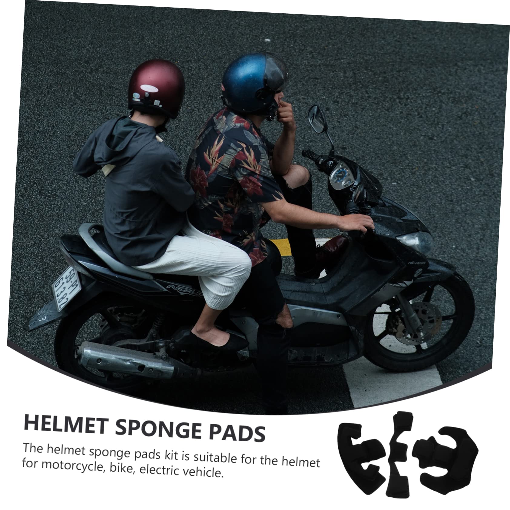 Toddmomy 2juegos Almohadillas Internas para Cascos De Seguridad Acolchado De Adaptable Diferentes Formas Cabeza para Patinaje Bicicleta y Motociclismo Fácil De Limpiar y Reemplazar