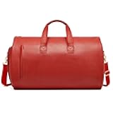 Leather Garment Bag Women, Carry on Garment Bag for Travel Convertible Garment Duffel Bag 2 in 1 Waterproof Foldable Travel Suit Bag Weekender Bag with Shoe Pouch