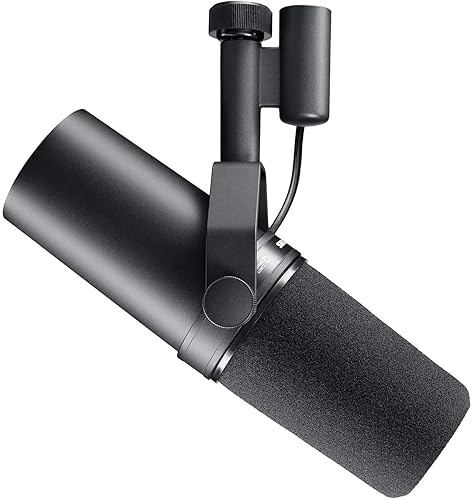 Shure SM7B Microphone Dynamique Cardioïde, Son Doux et Chaleureux pour Le Broadcast, Le Podcast ou L’Enregistrement - SM7B