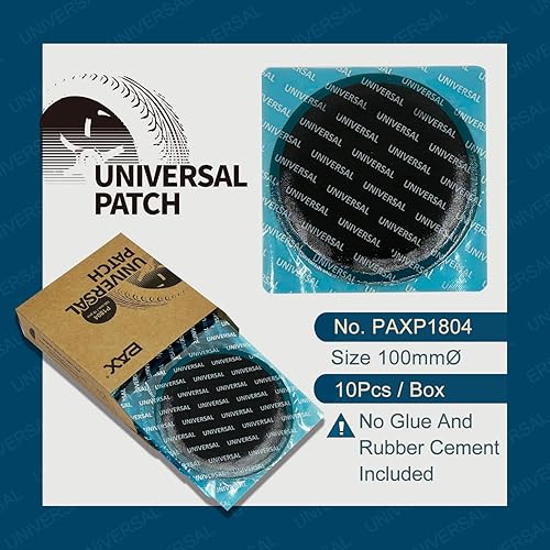 Miniatura 2 de PAX 10 parches de reparación universales redondos de 3.937 in para tubos y neumáticos, para neumáticos radiales y sesgados, motocicleta, automóvil,
