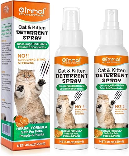 Aerosol repelente para gatos, 8.1 fl oz, muebles antiorina y antiarañazos y plantas antiarañazos, apto para interiores y exteriores, establece