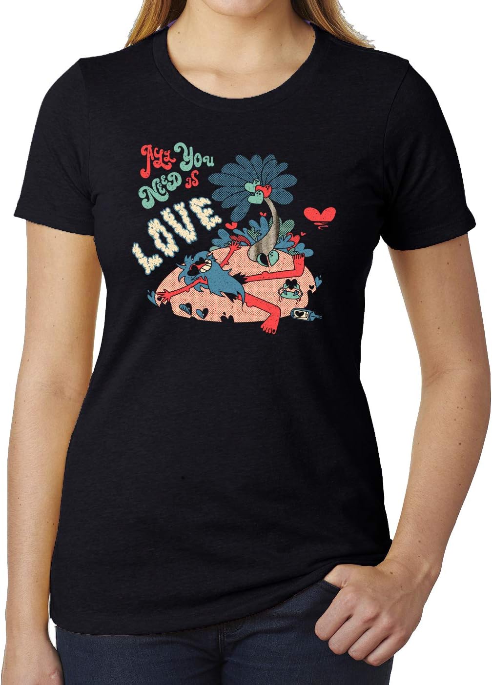 Funny Vintage All You Need is Love Shirts, Valentine Tees, Funny Women's Shirts