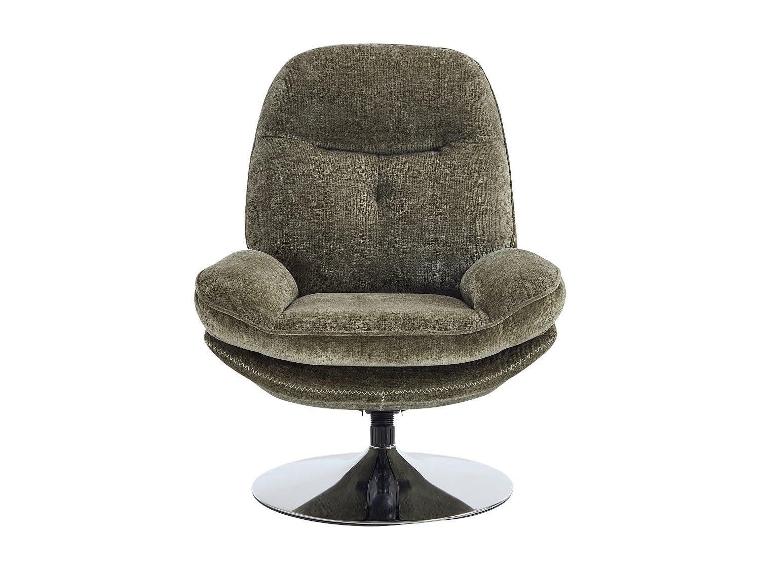 Vente-unique - Fauteuil pivotant en Tissu texturé Vert ILMACA