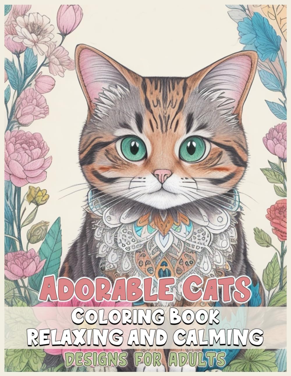 Adorable Cats Coloring Book: Relaxing and Calming Cat Designs for Stress Relief and Mindfulness: A Beautiful Collection of Cute Kittens, Sleepy Cats, and Whimsical Felines for Adults and Kids