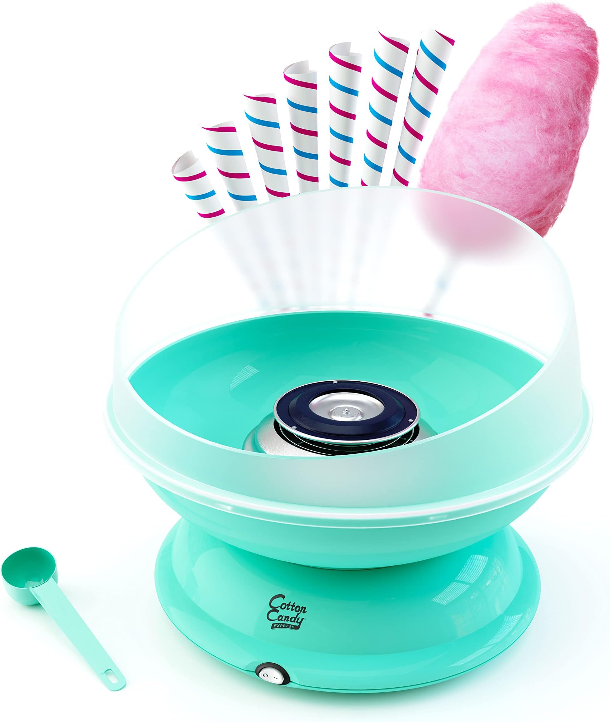 BB1000-S Cotton Candy Machine, Easy To Use and Clean Nostalgia and Fun Comes with Instruction Manual and Tip Card,Teal