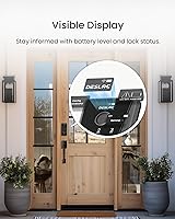 Vista 6 de DESLOC D110 Plus - Cerradura inteligente Wi-Fi integrada con asa, cerradura de puerta de entrada sin llave de huellas dactilares, control remoto