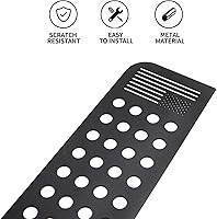 Vista 2 de Adhesivos para ventana de bandera de puerta trasera, cubierta de panel de vidrio de aleación de aluminio para Jeep Wrangler JK JKU 2011-2017