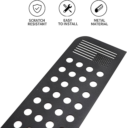 Miniatura 2 de ETL INDUSTRIES Adhesivos para ventana de puerta trasera, cubierta de panel de vidrio de aleación de aluminio para Jeep Wrangler JK JKU 2011-2017 (no