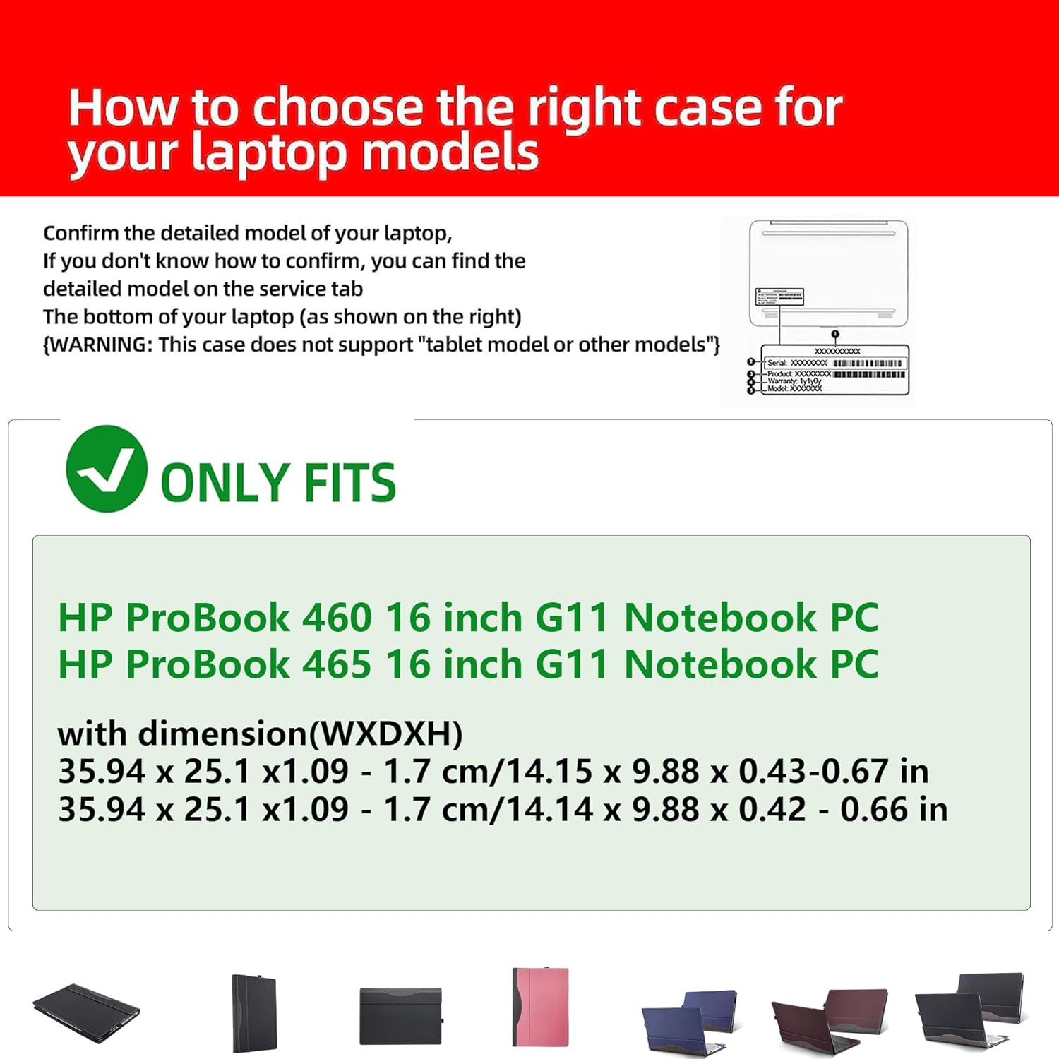 Laptop Case for HP ProBook 460G11 I 465G11 16inch Notebook [Note Other Models] All Inclusive Drop Case PU Leather Protective Bag Detachable Shell (Blue)