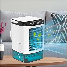 Ice Box and Mist Function, Powerful and Popular New in 2024, Upgraded Cooling, 4-in-1 Tabletop Air Conditioner, Quiet Noise Reduction, 33.8 fl oz 900 ml Water Tank, 3 Levels of Wind Speed, 7 Color