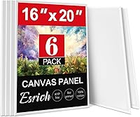Vista 10 de ESRICH Tableros de lona para pintura, paquete de 48 lienzos para pintar 4x4 pulgadas, 100% algodón, pequeños lienzos imprimados sin ácidos, mini