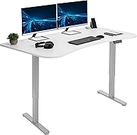 Vista 16 de VIVO DESK-KIT-E2B1B - Escritorio eléctrico de pie con motor doble, ajuste de altura de memoria, serie E2B, marco negro superior negro, DESK-KIT-E2B1B
