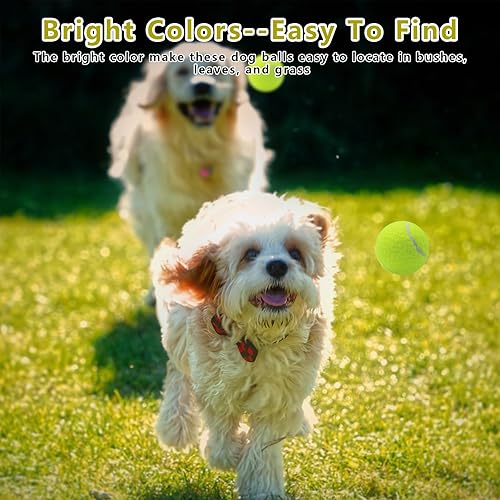 Miniatura 6 de Magicorange Paquete de 6 pelotas de tenis pequeñas, pelotas de tenis de 2 pulgadas para perros, pelota colorida y fácil de atrapar para mascotas