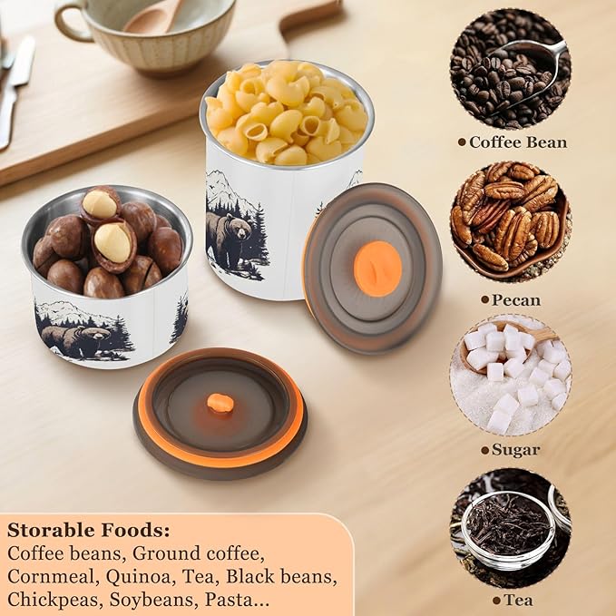 Contenedor de Almacenamiento de Acero Inoxidable 900ml con Tapa Hermética miniatura 6