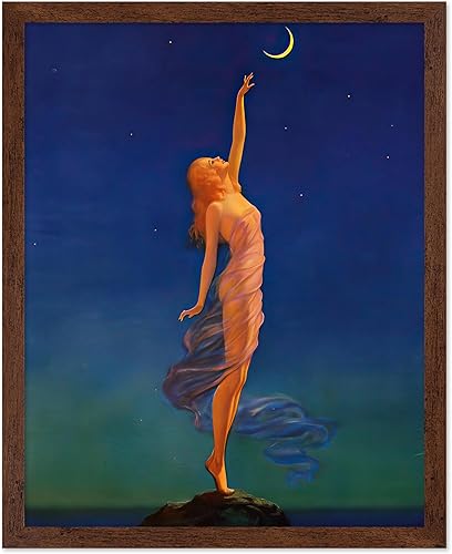 Miniatura 11 de Poster Master Vintage Alcanzando la Luna Póster - Impresión Retro de Luna Creciente - Arte Celestial de Pared - Regalo para Hombres y Mujeres -