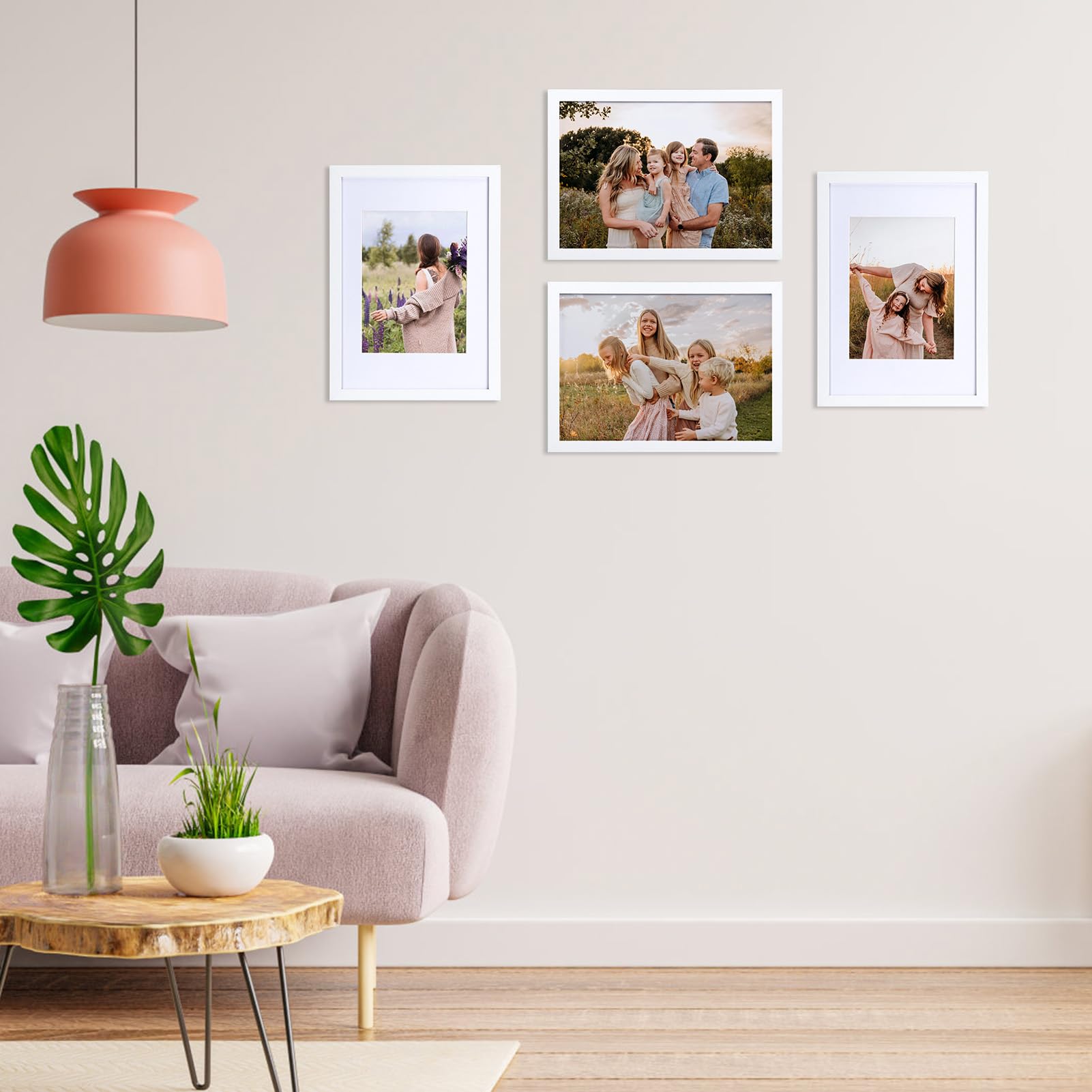 Een rustieke fotolijst 15 x 20 cm, van MDF, bruine houten lijst om je