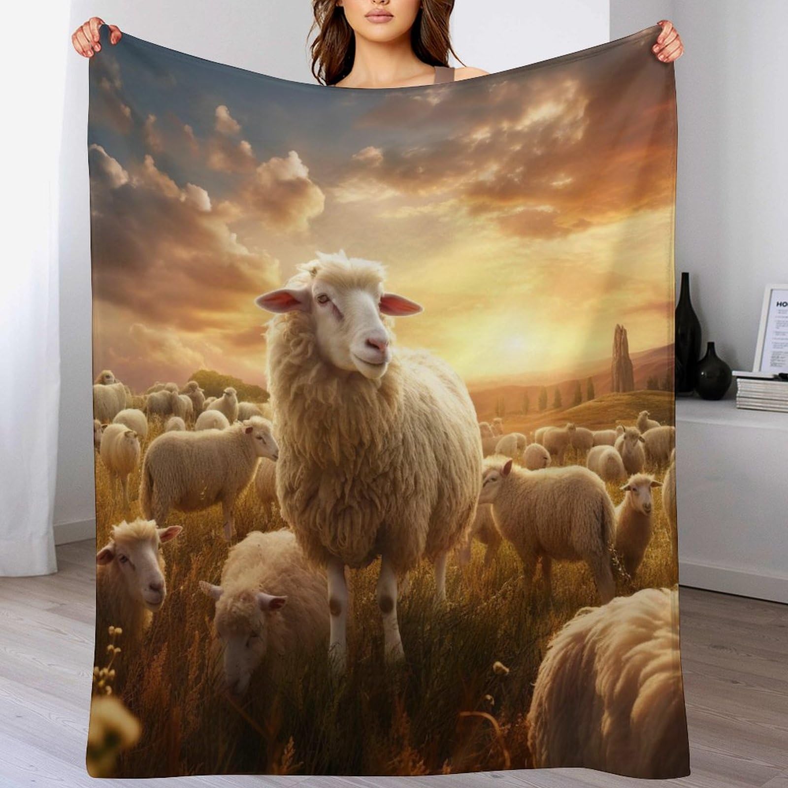 Couverture polaire mouton contre les nuits fraîches plaid doux lit et canapé