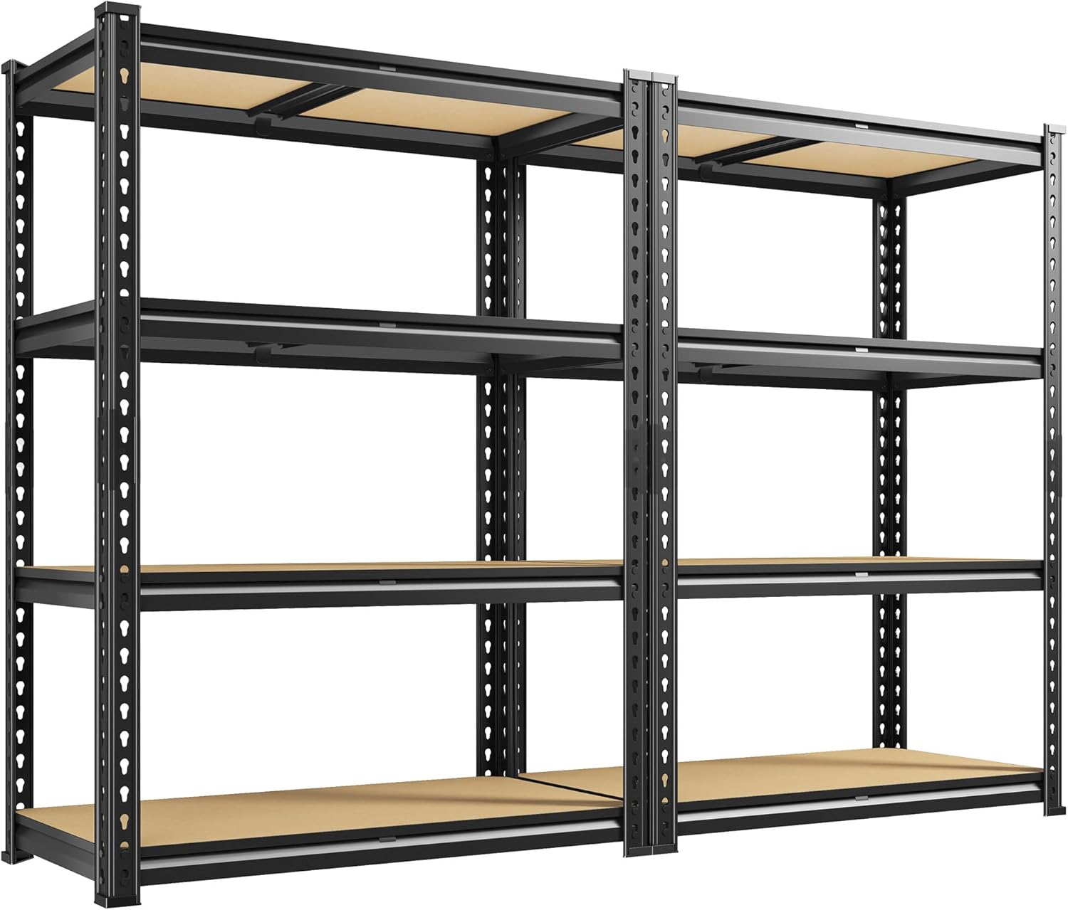 Raybee 2 Pack of Storage Shelf,Heavy Duty Metal Garage Storage Shelves Load 3100LBS,Adjustable Metal Shelving Unit for Pantry Basement,DIY Flexibility Shelves 35.4‘’Wx12‘’Dx59.5‘’H