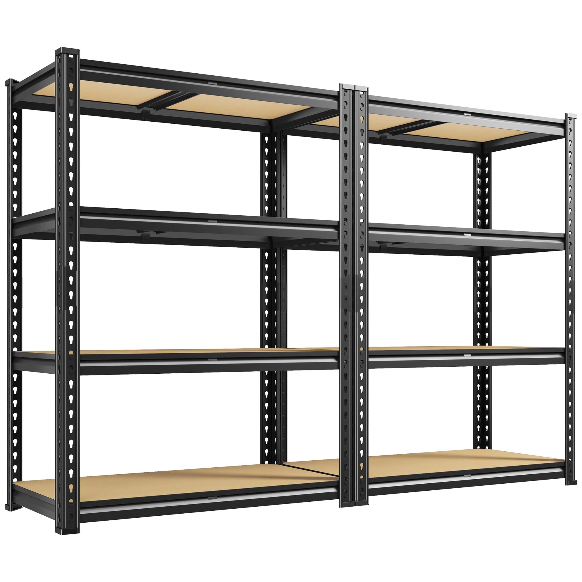 Raybee 2 Pack 3100 LBS Storage Shelf Adjustable Metal Shelving for Garage