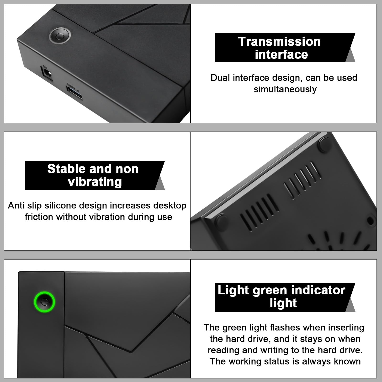 Docking Station per dischi rigidi, docking station USB 3.0 per HDD/SSD SATA da 2,5"/3,5" - Supporto UASP, Plug & Play, compatibile con Windows, Mac & Linux