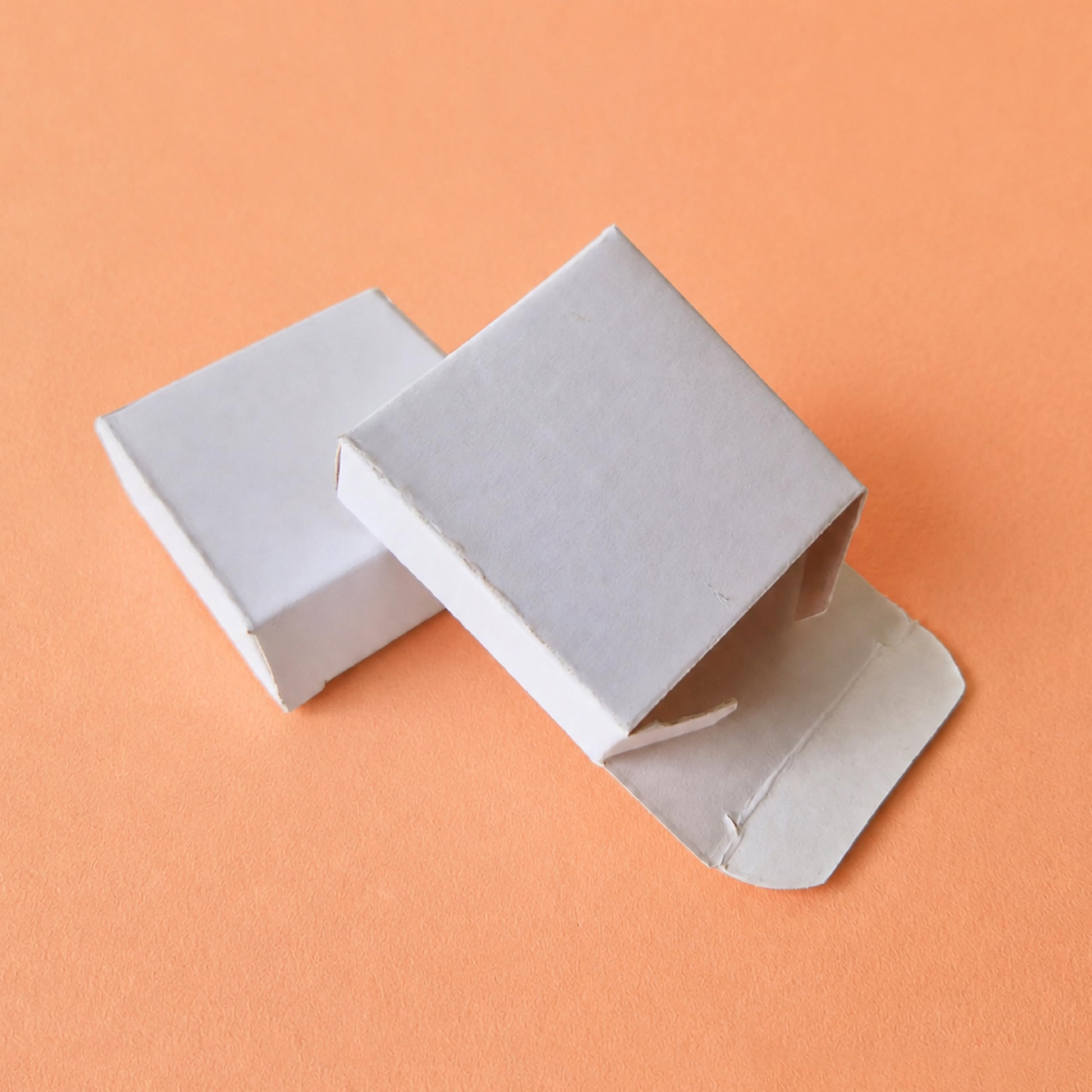 BOXWALE Toilet Soap Packing Box for Small Gift (Pack of 100) | 4.5x4.5x1.5 cm | Eco Friendly Packaging | Customizable Label Space | White-image-8